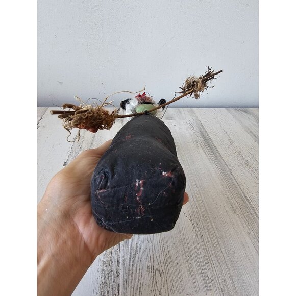 Shabby chic witch broom figurine statue decor plush - Picture 8 of 8